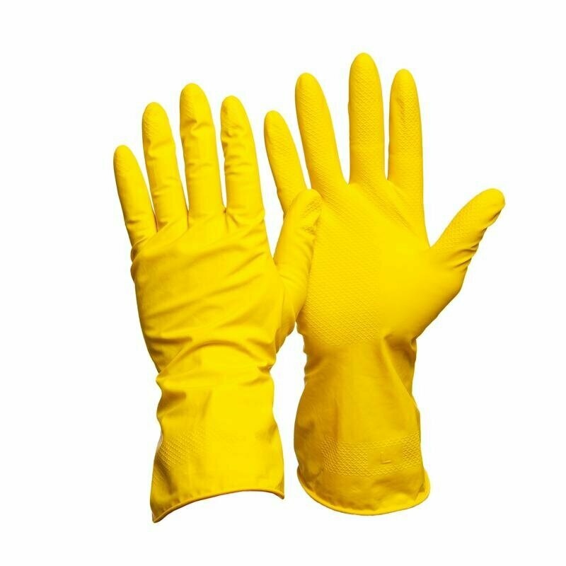 Перчатки латексные Gward Lotos G60 желтые размер 9 L, 1507333 - фотография № 1