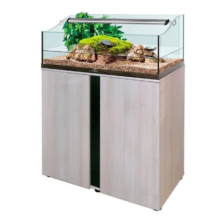 Тумба аквариумная Биодизайн Turt-House Aqua 85/Iwagumi 85 белёный дуб/венге - фотография № 3