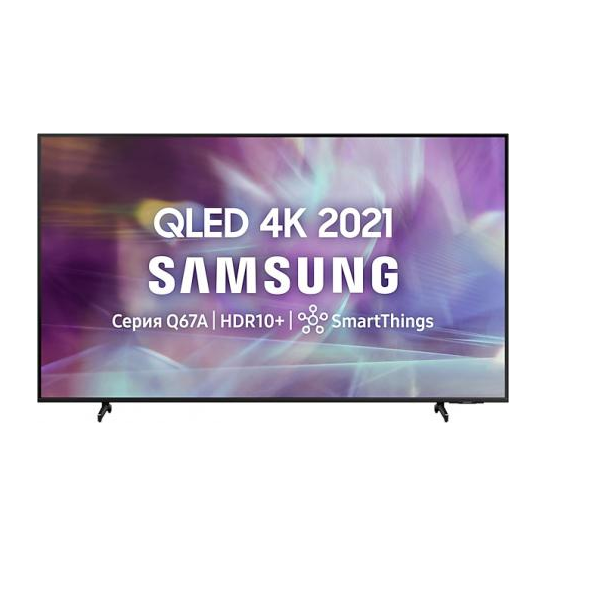 Телевизоры Samsung QE50Q67AAU 2021 QLED, HDR, черный