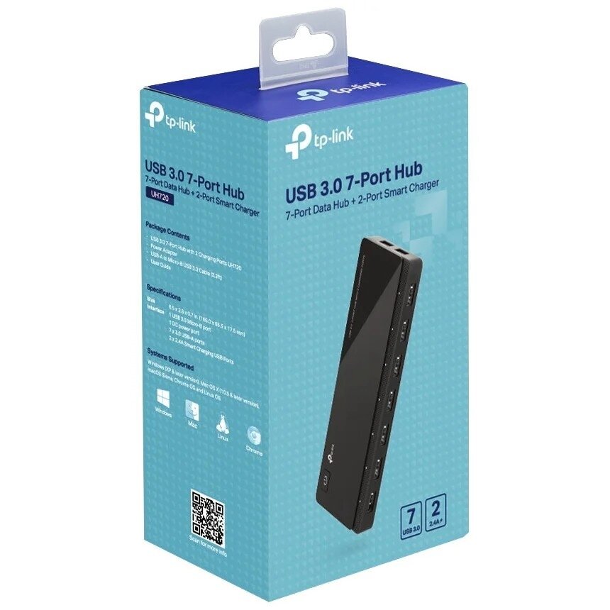 TP-Link UH720 7-портовый концентратор USB 3.0 с 2 заряжающими портами