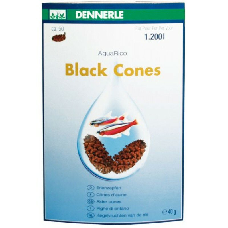 Dennerle BlackCones Erlenzapfen, 50 шт Ольховые сережки