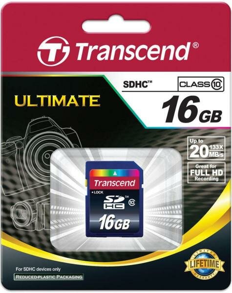 Карта памяти SDHC 16Gb Transcend Class10