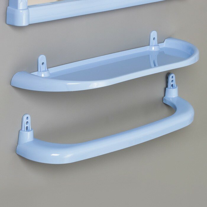 Набор для ванной комнаты «Олимпия», цвет голубой - фотография № 2
