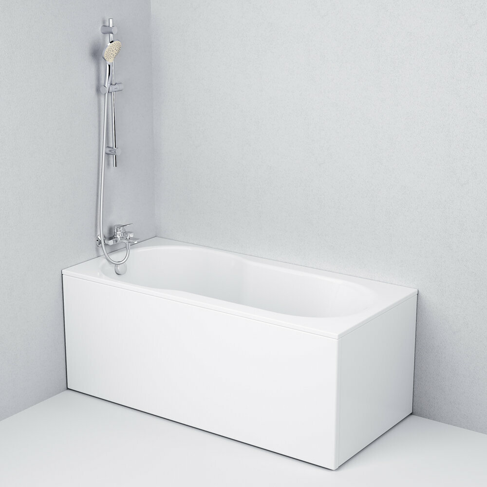 Ванна акриловая AM.PM X-Joy 150x70 4 в 1: ванна, каркас, фронтальная панель, слив-перелив, душевая и релакс зоны, литьевой акрил, усиленный корпус - фотография № 4