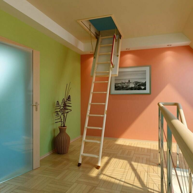 Чердачная лестница Fakro LTK Thermo 600*1300*3050 (60*130 см) - фотография № 3