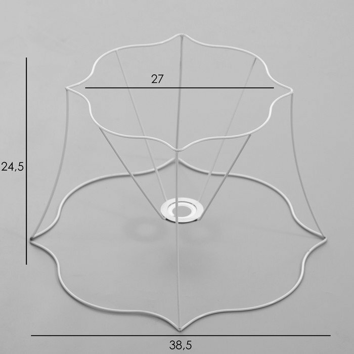 Каркас-основа абажура для торшера "Силуэт" Е27 39х39х26см - фотография № 5