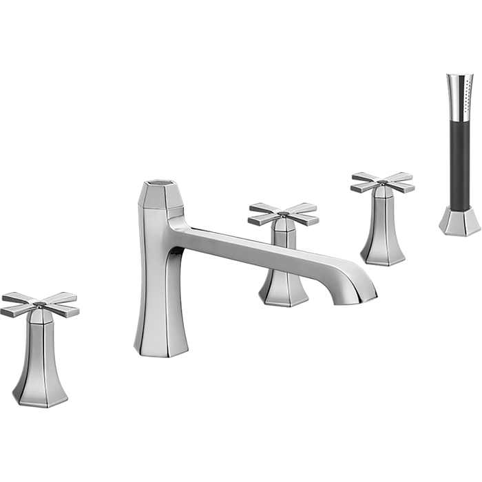 Смеситель для ванны и душа Cisal Смеситель для ванны Chérie цвет-Chrome/Matt Black (CX0002606T)