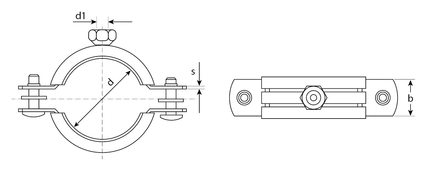 ЗУБР 4″ трубный хомут с гайкой, цинк, 5 шт (37850-107-116) - фотография № 2