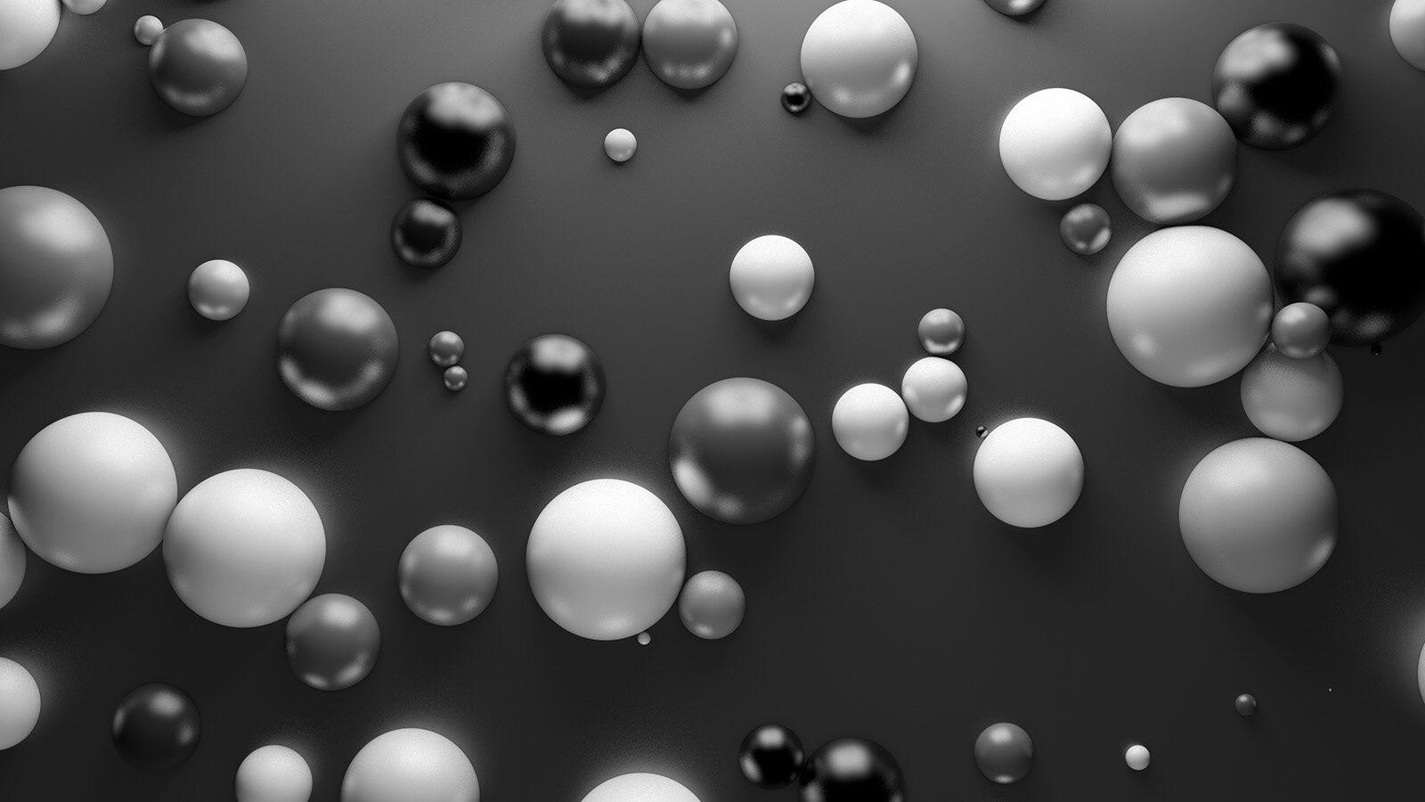 Фотообои Уютная стена "Белые шары 3D на черном фоне" 480х270 см Виниловые Бесшовные (единым полотном) - фотография № 1