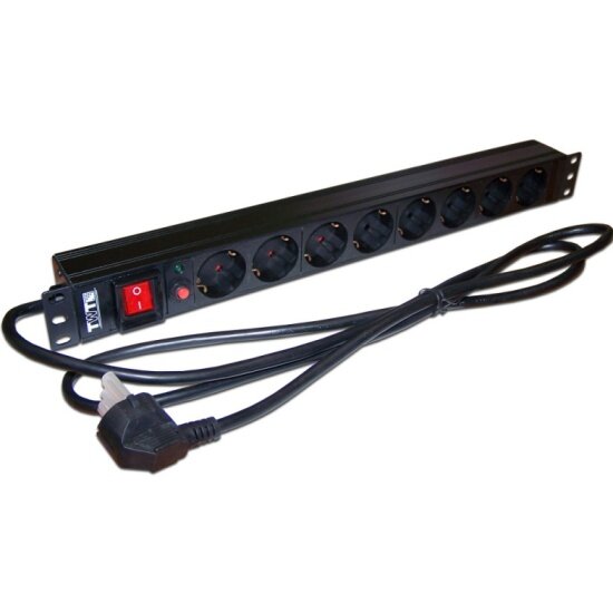 Блок розеток Lanmaster TWT-PDU19-16A8P-3.0 8шт 1U 3м