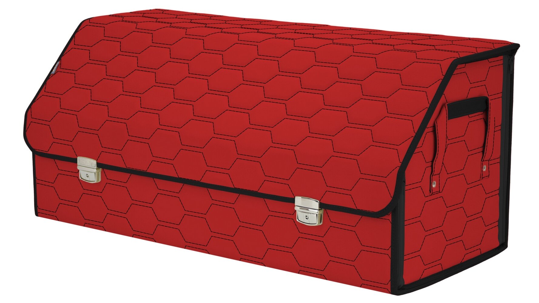 Органайзер-саквояж в багажник "Союз Премиум" (размер XXL). Цвет: красный с черной прострочкой Соты.