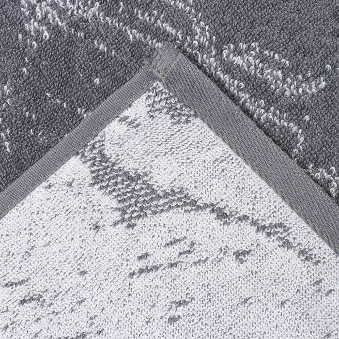 Полотенце махровое Этель "Павел" серый, 50х90см, 100% хлопок, 420гр/м2 - фотография № 4