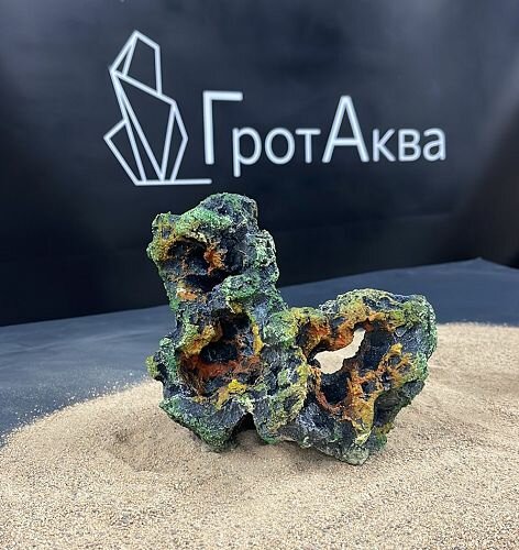 Grotaqua Камень цветной биокерамика море S, 12-15 см