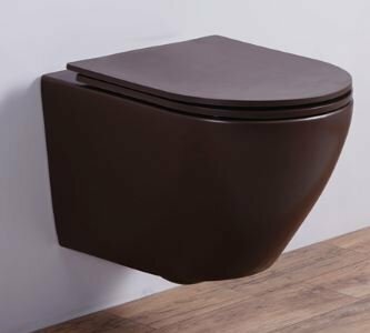 Унитаз подвесной Esbano AZALEA MC безободковый кофейный матовый