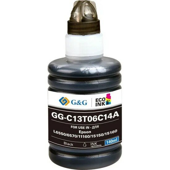 G&G Чернила GG-C13T06C14A 112 черный 140мл для Epson L6550 6570 11160 15150 15160