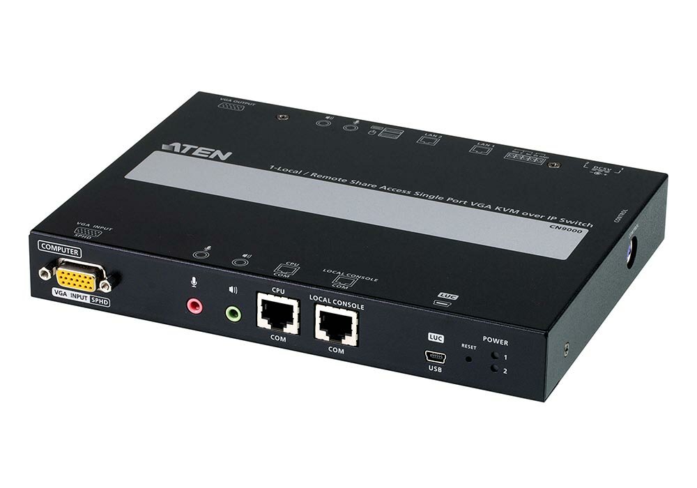 IP KVM Переключатель ATEN CN9000 / CN9000-AT-G 1-портовый VGA KVM коммутатор с доступо... ATEN CN9000-AT-G