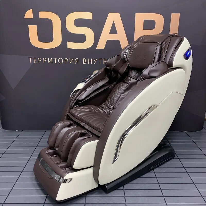 Массажное кресло Osari Comfort 4D в коричнево-бежевом цвете
