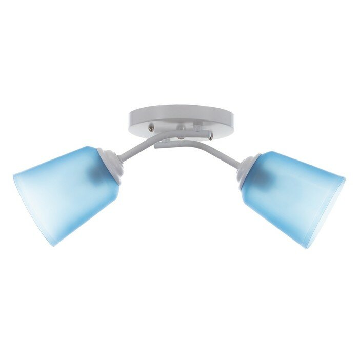 фото Люстра "Онлайн" (цилиндр) 2х15Вт Е27 модель: BR 00195 белый/синий