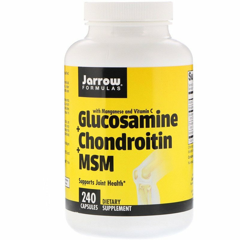 Jarrow Formula Jarrow Formulas Glucosamine + Chondroitin + MSM with Manganese and Vitamin C 240 капсул