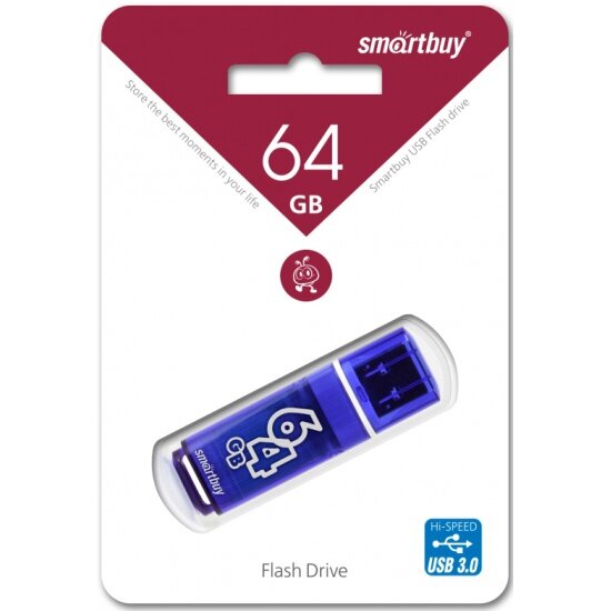 USB флешка SMARTBUY 64Gb Glossy dark blue USB 3.0