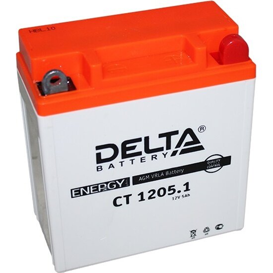 Аккумулятор DELTA BATTERY DELTA CT 1205.1 обратная полярность 5 Ач