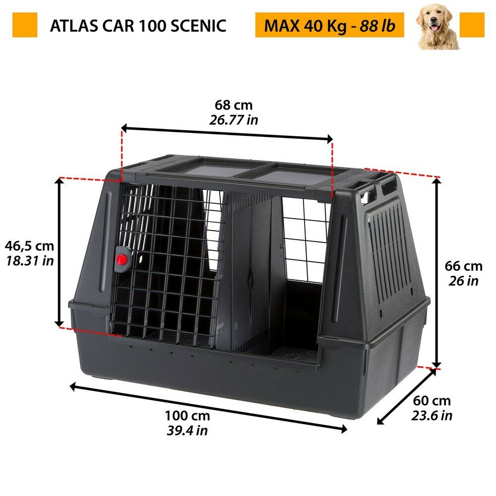 Автомобильная переноска ATLAS CAR 100 SCENIC для собак - фотография № 10
