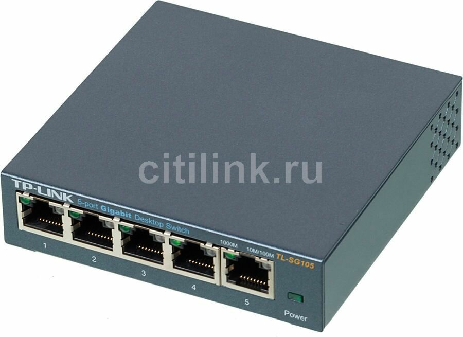 Коммутатор TP-Link TL-SG105S (L2) 5x1Гбит/с неуправляемый