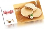Вафли Fiorella в белом шоколаде с ореховой начинкой 60гр В упаковке 24 шт.