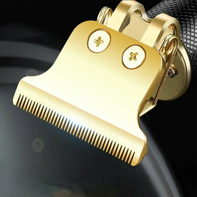 Набор для стрижки волос аккумуляторный, с комплектом триммеров и насадок, машинка для стрижки / триммер для бороды и усов, золотой - фотография № 5