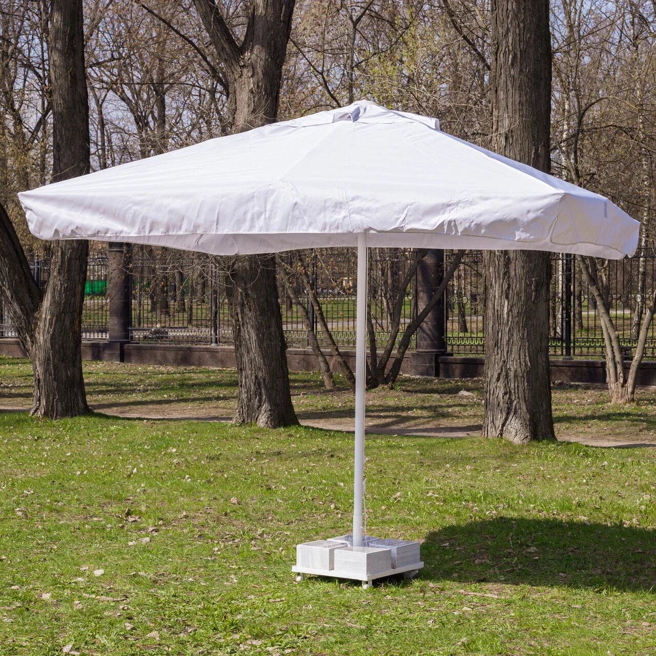 Зонт MISTRAL 300 квадратный с воланом (база в комплекте) - фотография № 2