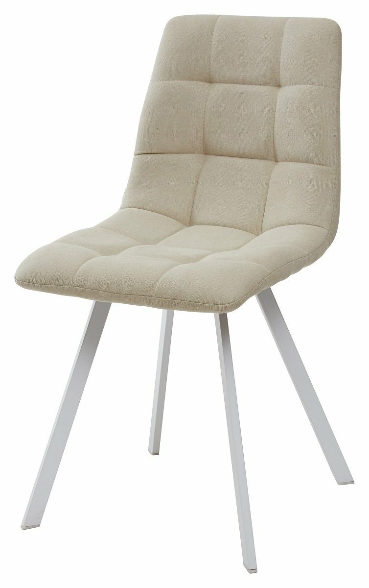 Стул М-City CHILLI SQUARE (4 шт.) Ткань UF860-01B бежевый, белый каркас