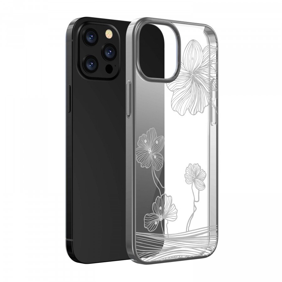 Чехол-накладка Devia Crystal Flora Series Case для iPhone 13 Pro Max (Цвет: Silver)