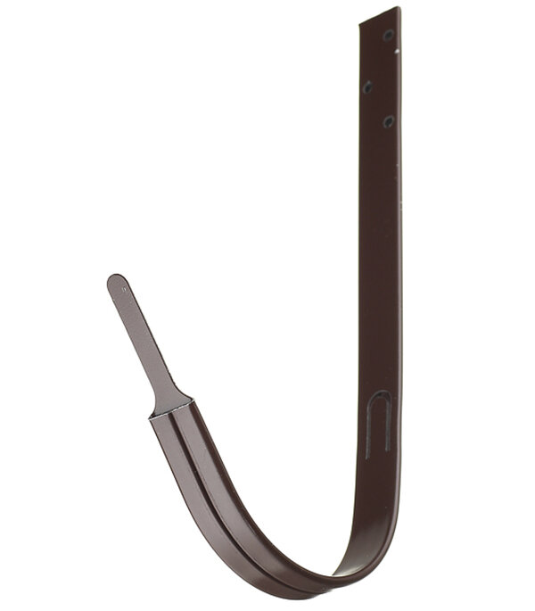 Кронштейн желоба Grand Line металлический d125 мм 210 мм коричневый RAL 8017 - фотография № 1