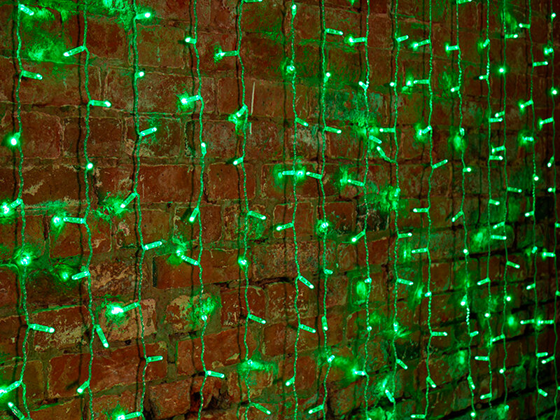 Гирлянда Neon-Night Светодиодный Дождь 2x1.5m 192 LED Green 235-304-6
