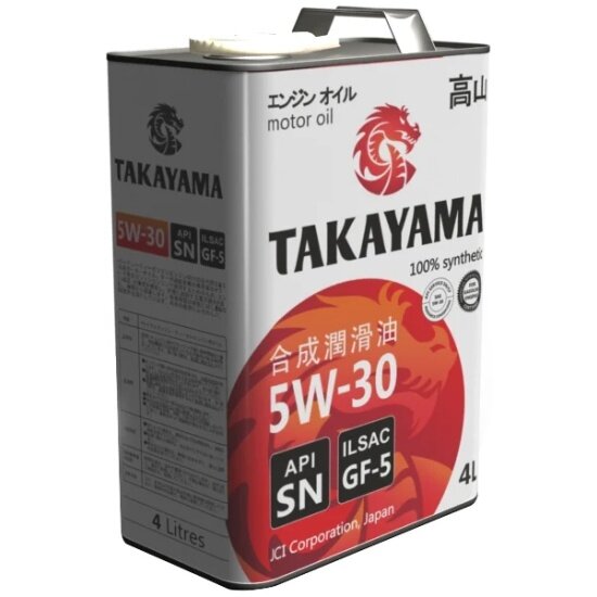 Моторное масло TAKAYAMA SAE 5W-30 синтетическое 4 л, металл