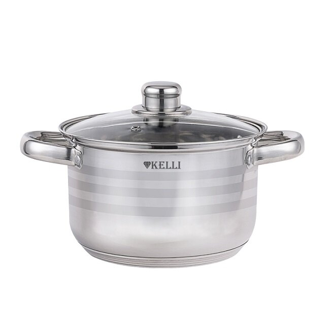 Кастрюля из нержавеющей стали 3,5л KELLI KL-4293-20