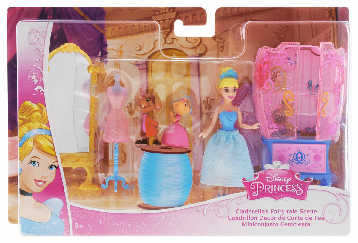 Disney Princess. Кукла в наборе с аксессуарами,в ассортименте Золушка 25*4,5*16,5см