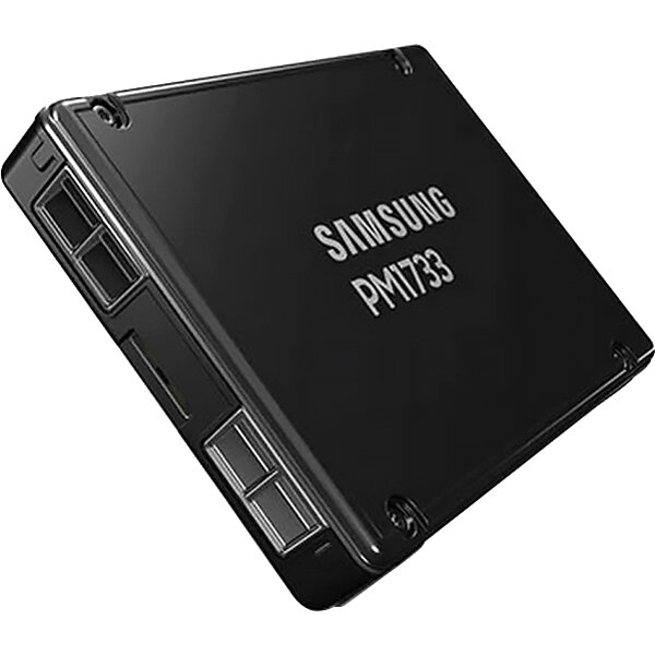 Samsung Твердотельный накопитель/ Samsung SSD PM1733, 1920GB, U.2(2.5" 15mm), NVMe, PCIe 4.0 x4/dual port x2, V-NAND, R/W 7000/2400MB/s, IOPs 800 000/100 000, TBW 3054, DWPD 1 (12 мес.) updated controller