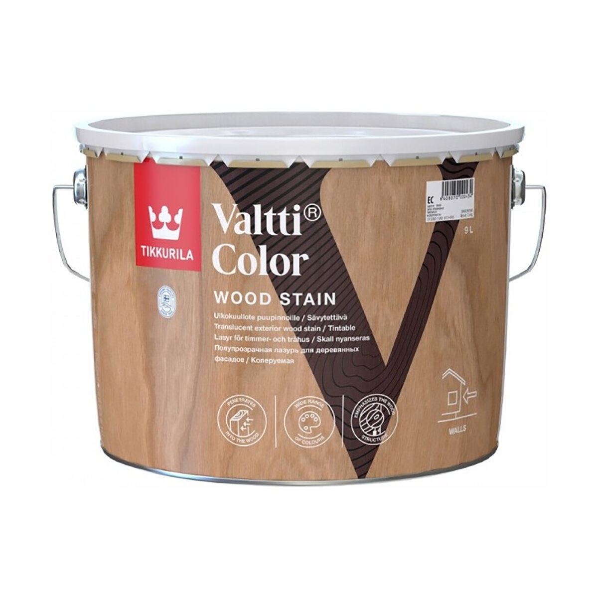 Фасадная лазурь Valtti Color (Валтти Колор) TIKKURILA 2,7л бесцветный