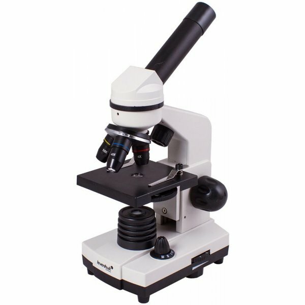 Биологический школьный световой микроскоп Levenhuk (Левенгук) Rainbow 2L Moonstone\Лунный камень