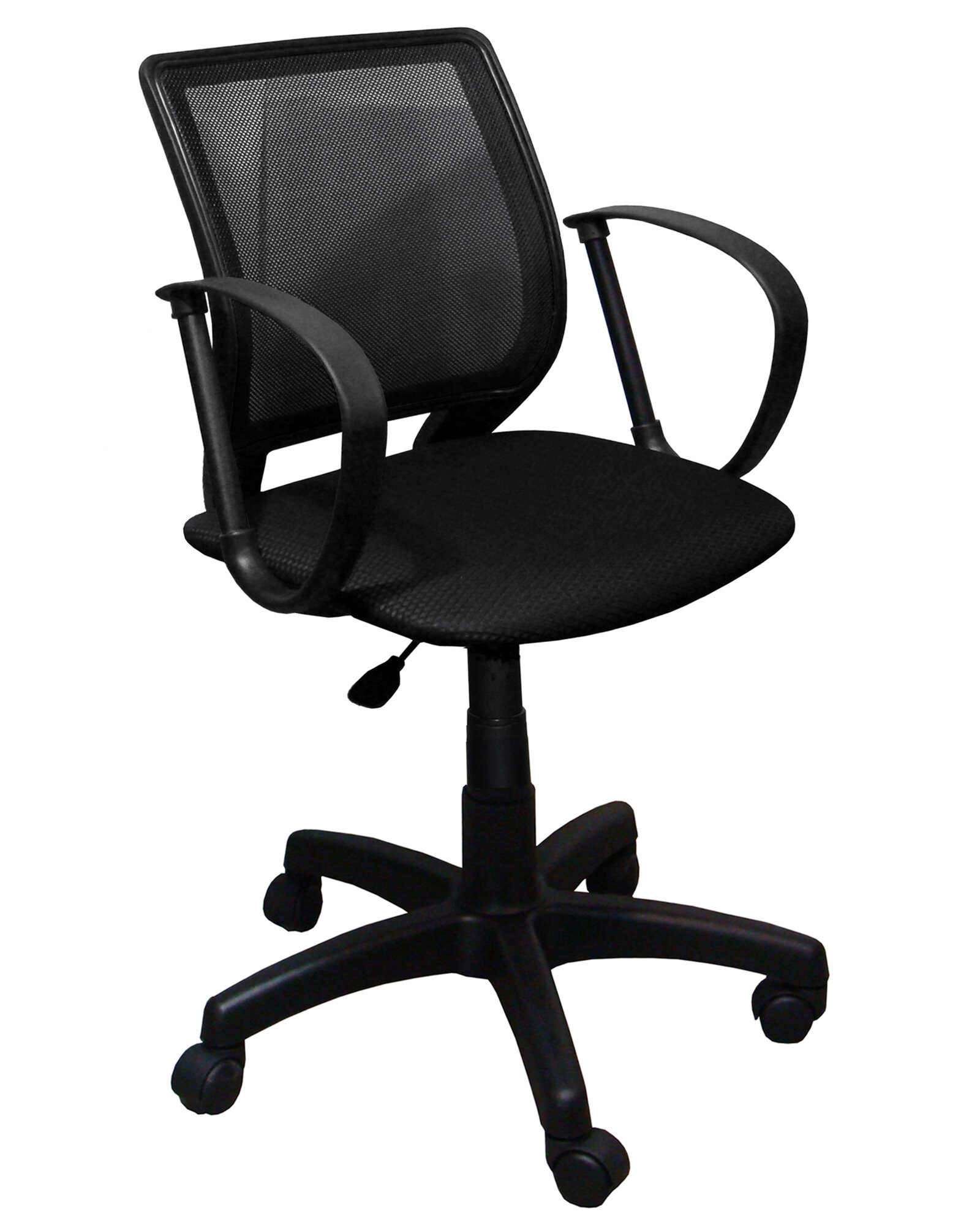 Кресло компьютерное Тедди ткань JP 15-2 цвет чёрный спинка чёрная сетка