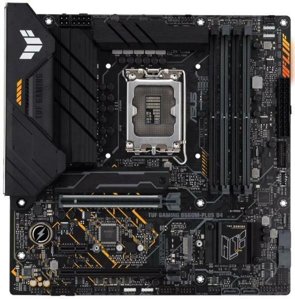 Материнская плата ASUS TUF GAMING B660M-PLUS D4 Socket 1700 B660 4xDDR4 2xPCI-E 16x 1xPCI-E 4x 4xSATA III mATX Retail (90MB1940-M0EAY0)