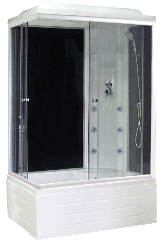 Душевая кабина Royal Bath RB 8100BP3-BT(черное/прозрачное) правая