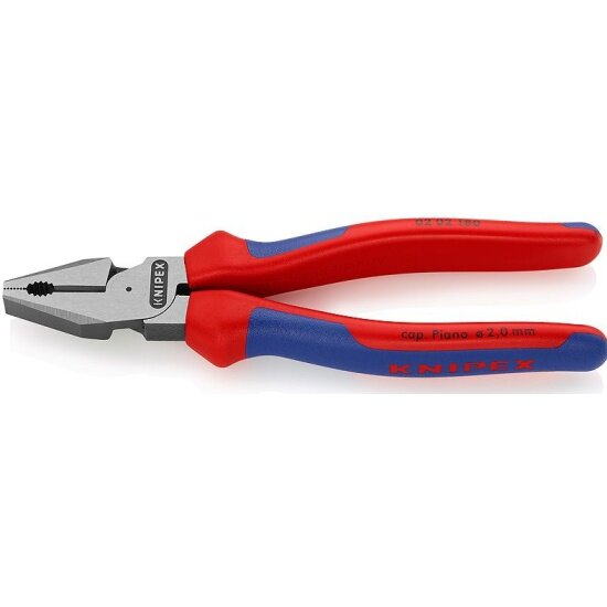 Пассатижи KNIPEX 0202180, высокой мощности, черненые, черного цвета 180 mm