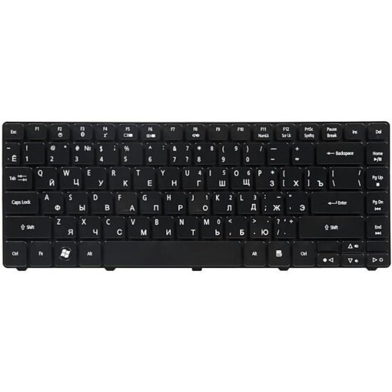 Клавиатура для ноутбука Rocknparts Acer Aspire 3810T/3820T/3410T/4810T/4820/4410T/4535/4736/4736Z/4736G/D440/D528/D640/D728/D732 [KB. I140A.077 [MP-09G23U4-698] Black, гор. Enter