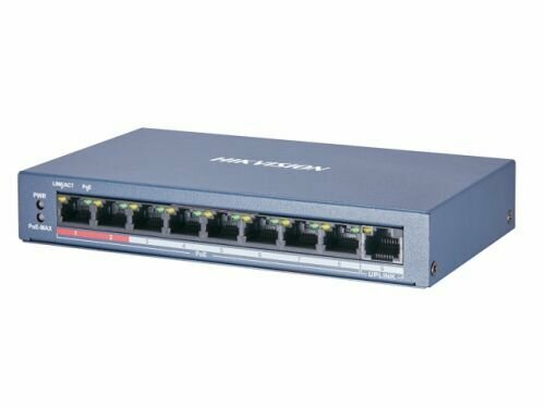  PoE HIKVISION DS-3E0109P-E/M(B) 8RJ45 100M PoE   6/Uplink  100 Ethernet:  PoE 60,   1.8