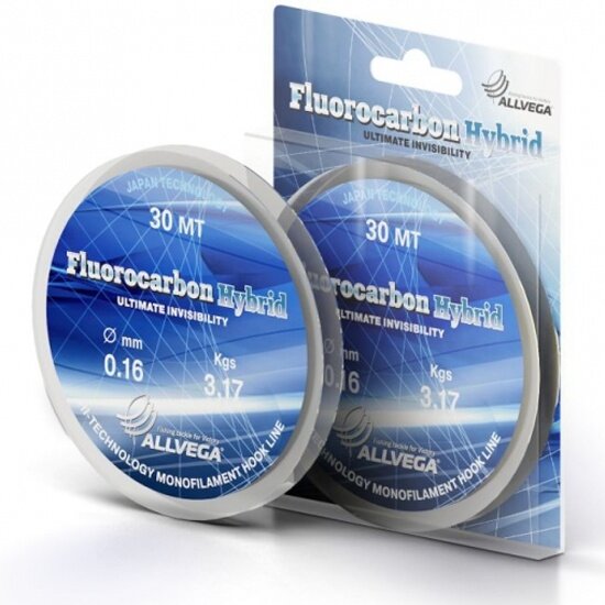 Флюорокарбон Allvega "FLUOROCARBON Hybrid" 0.22мм (30м) (5,95кг)(прозрачная)