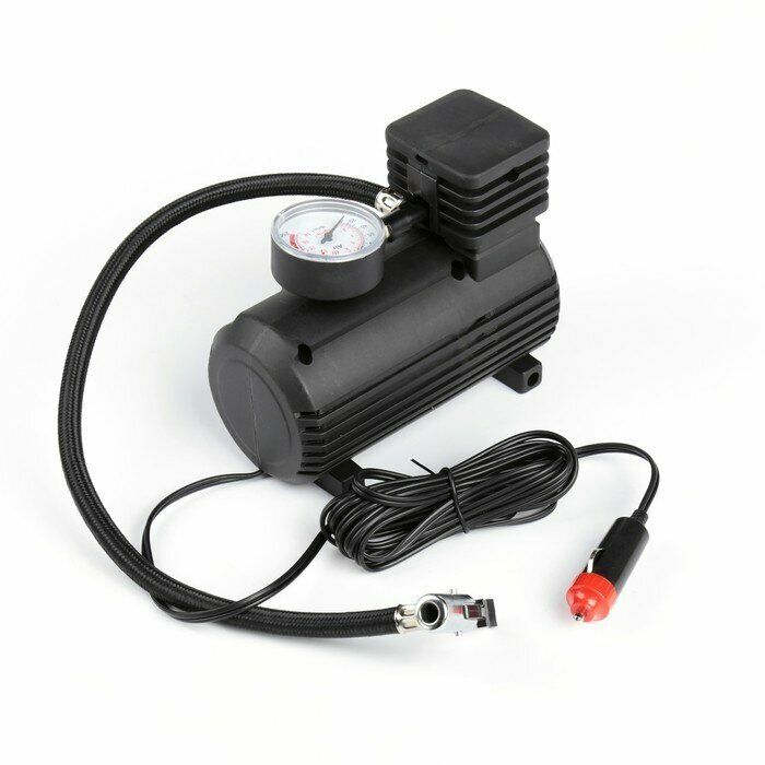 фото Компрессор автомобильный TORSO, 15 л/мин, провод 260 см, шланг 45 см, чёрный для дома