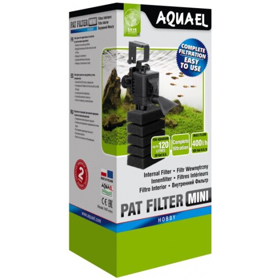 Внутренний фильтр AQUAEL PAT FILTER MINI для аквариума до 120 л (400 л/ч, 4 Вт)