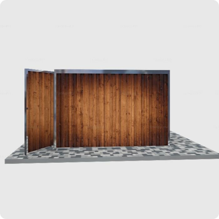 Хозблок металлический SKOGGY 3м, с плоской крышей, торцевой дверью и полом - фотография № 4